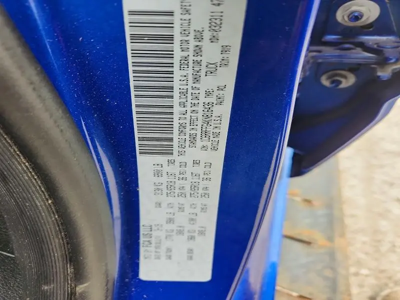 RAM 1500 2019 VIN 1C6RRFFG4KN816436