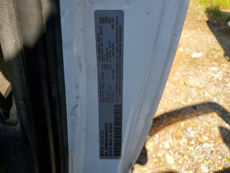 RAM 2500 2021 VIN 3C6MR4AL5MG672751