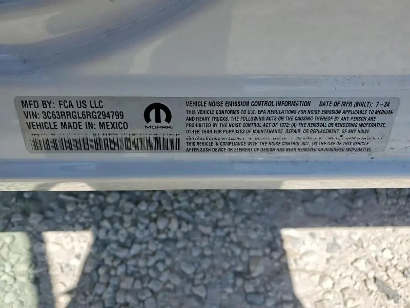RAM 3500 2024 VIN 3C63RRGL6RG294799