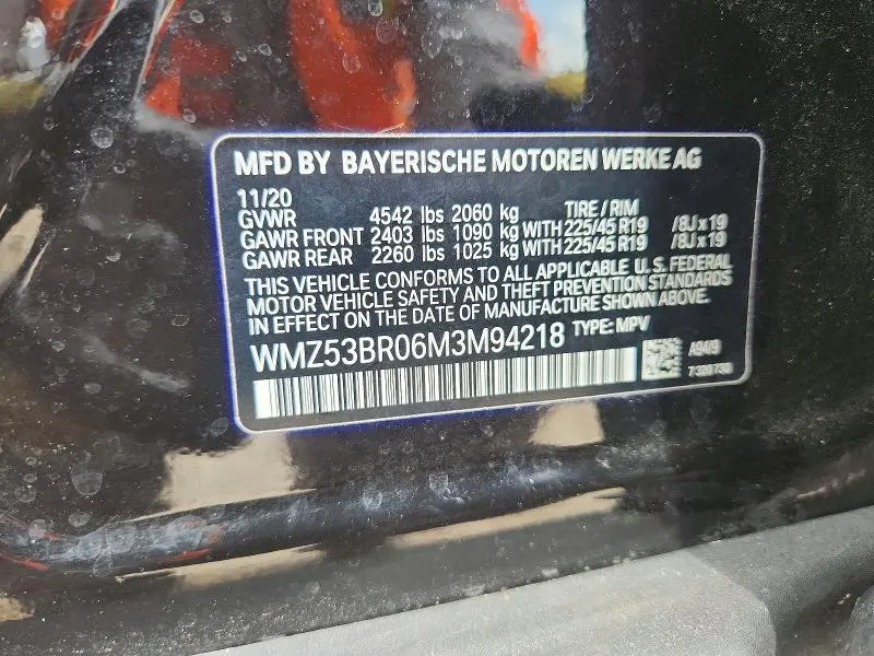 MINI COOPER 2021 VIN WMZ53BR06M3M94218