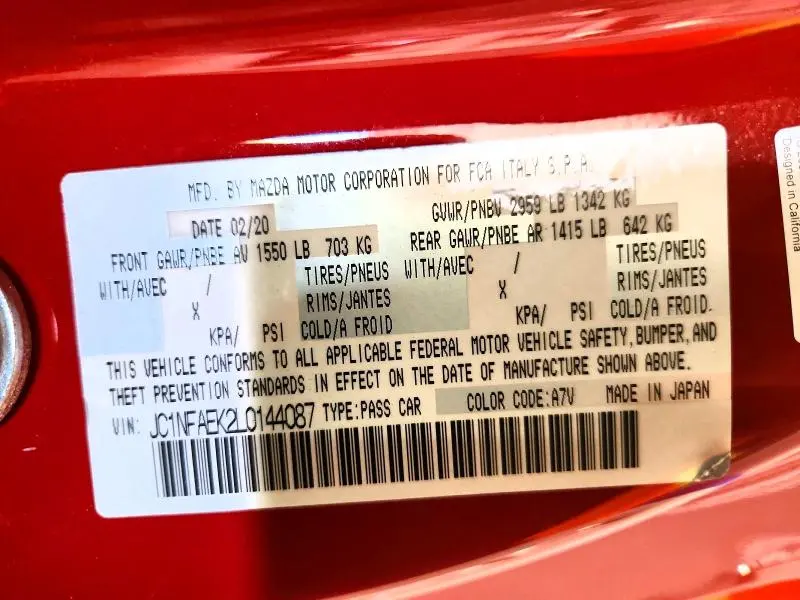 FIAT ALL OTHER 2020 VIN JC1NFAEK2L0144087