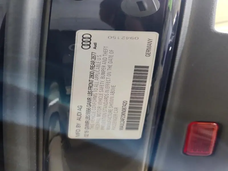 AUDI A6 2019 VIN WAUL2AF23KN087420