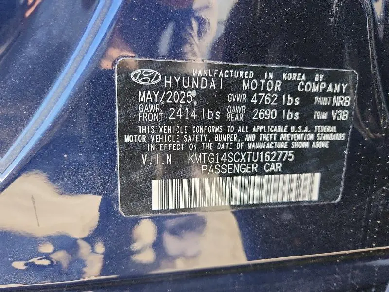 GENESIS G70 2026 VIN KMTG14SCXTU162775