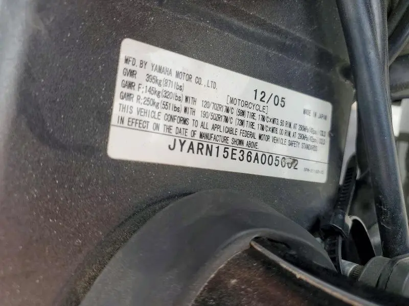 YAMAHA YZF1000 2006