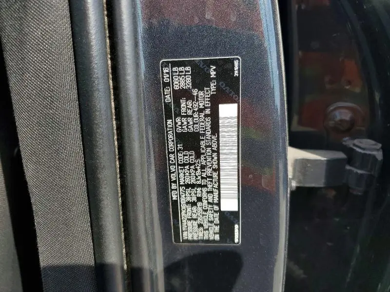 VOLVO XC90 2016 VIN YV4A22PKXG1064775