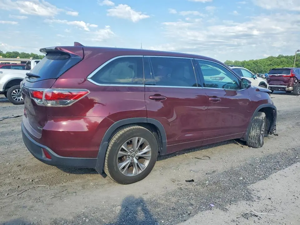 TOYOTA HIGHLANDER 2016 VIN 5TDBKRFH9GS337679