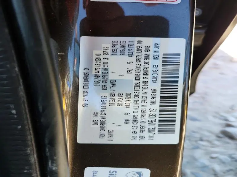 MAZDA 6 2018 VIN JM1GL1VM5J1331191