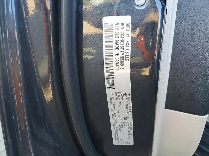 CHRYSLER PACIFICA 2021 VIN 2C4RC1BG7MR538916
