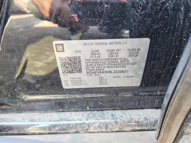 BUICK ENCLAVE 2020 VIN 5GAEVAKW8LJ223627