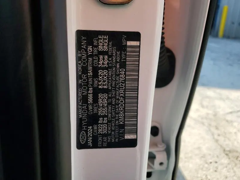 HYUNDAI IONIQ 2024 VIN KM8KRDDFXRU276840